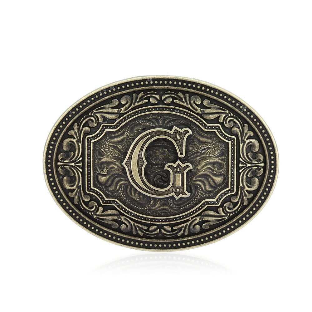 8029 Belt Buckles - Initial Letters A to Z Western Rodeo Cowboy Cowgirl